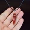 Christmas gift Minimal design Red Agate Sterling Silver 925 Pendant Necklace AGAT0003 - Image 3