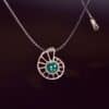 Conch Shell Agate Sterling Silver 925 Pendant Necklace paired gift AGAT0008 - Image 5