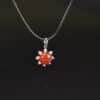 Red Agate Sterling Silver 925 Pendant Necklace AGAT0011 - Image 3