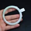 Real Myanmar Natural Green Jade Bangle Lady bracelet 59mm BG01590006 - Image 4