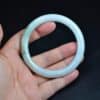 White Handmade Natural Gemstone Round Jadeite Bracelet 58 mm BG01580001 - Image 2