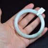 White Handmade Natural Gemstone Round Jadeite Bracelet 58 mm BG01580001 - Image 4