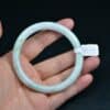 White Jadeite Jade Bangle Bracelet 60 mm BG01600003 - Image 4
