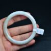 Chinese White Authentic Untreated Genuine Jade Bangle 58 mm BG01580003 - Image 4