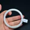White round Myanmar Jadeite bangle jade Bracelet 61 mm - Image 4