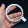 Natural color stone jade bangle jadeite bracelet 61mm - Image 4