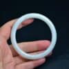 Burmese jade bangle smooth green round bracelets 60 mm BG01600011 - Image 2