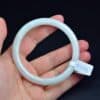 Burmese jade bangle smooth green round bracelets 60 mm BG01600011 - Image 4