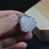 Icy Hand-carved Jadeite Buddha Amulet Pendant silver 925 certified JPT00000077 - Image 2