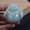 Natural Real Green Chinese Jade Laugh Buddha Pendant certified necklace 4767