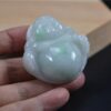 Natural Real Green Chinese Jade Laugh Buddha Pendant certified necklace 4767 - Image 2
