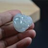 Natural Icy Chinese Jade Laugh Buddha Pendant certified necklace JPT00000037 - Image 3
