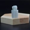 Jade Stone Stamp Statue Genuine untreated Jadeite Seal JPT00000052 - Image 2