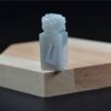 Jade Stone Stamp Statue Genuine untreated Jadeite Seal JPT00000052 - Image 5