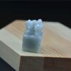 Jade Stone Stamp Statue Genuine untreated Jadeite Seal JPT00000051 - Image 4
