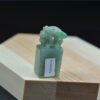 Green Jade Stone Stamp Statue Genuine untreated Jadeite Seal JPT00000049 - Image 3