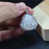 Icy Hand-carved Jadeite Buddha Amulet Pendant silver 925 certified JPT00000077 - Image 5