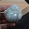 Natural Real Green Chinese Jade Laugh Buddha Pendant certified necklace 4767 - Image 3