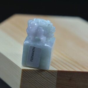 Jade Stone Stamp Statue Genuine untreated Jadeite Seal 4761