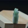 Green Jade Stone Stamp Statue Genuine untreated Jadeite Seal JPT00000049 - Image 2