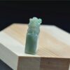Green Jade Stone Stamp Statue Genuine untreated Jadeite Seal JPT00000049 - Image 4