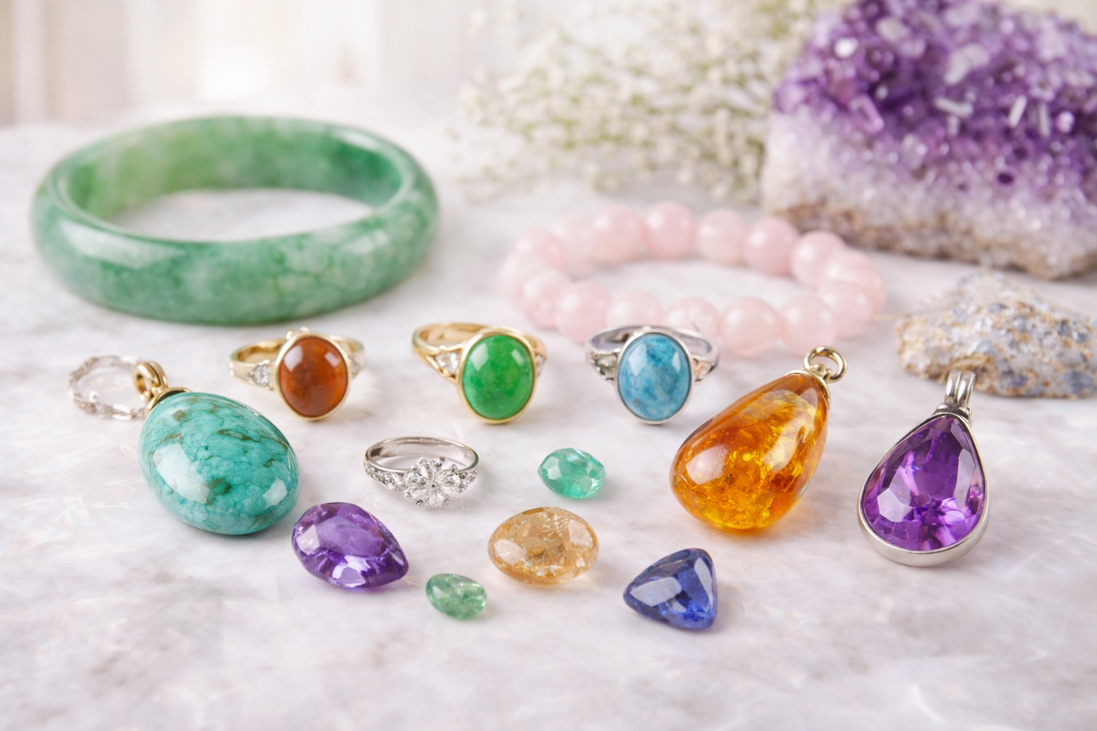 Carefully selected natural gemstones