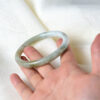 Large Real Green Jadeite Jade Bangle Burmese Bracelet 59 mm - Image 3