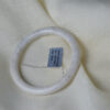 Authentic natural jade bangle in light white tone with delicate stone veins, polished finish, close-up product photo