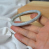 Natural color stone jade bangle jadeite bracelet 61mm - Image 5