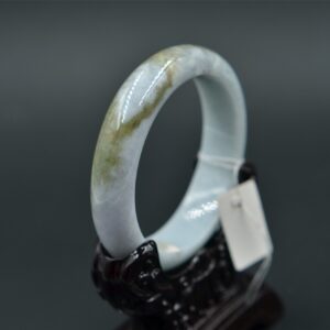 Brown jade bangle real jadeite bracelet Burma stone 56 mm BG01560011