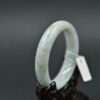 White handmade jade bangle, real jadeite bracelet, Burma stone 58 mm