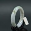 White handmade jade bangle, real jadeite bracelet, Burma stone 58 mm - Image 2