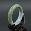 Brown jade bangle, real jadeite bracelet, Burma gemstone, 56 mm