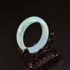 Green jade oval shape small bangle 52mm