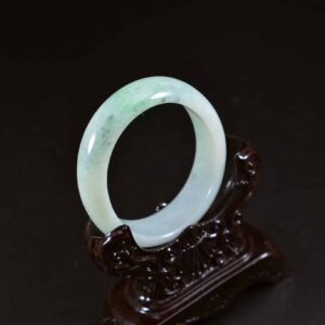 Green jade oval shape small bangle 52mm BG01520007