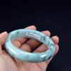 Translucent Jadeite Bangle - Light & Dark Green, 57mm - Image 8