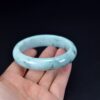 Translucent Jadeite Bangle - Light & Dark Green, 57mm - Image 6