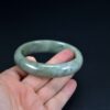 Faint Green Jadeite Bangle, 58mm Natural Jade Bangle - Image 4