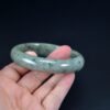 Grey Green Burma Jadeite Bangles 62 mm - Image 4