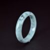 Translucent Jadeite Bangle - Light & Dark Green, 57mm