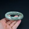 Faint Green Jadeite Bangle, 58mm Natural Jade Bangle - Image 6