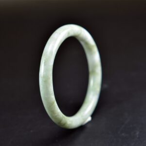 Myanmar gemstone jadeite bracelet, round cut stone carving bangle 59mm  BG01590019