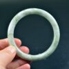 Myanmar gemstone jadeite bracelet, round cut stone carving bangle 59mm - Image 4