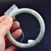 Myanmar gemstone jadeite bracelet, round cut stone carving bangle 59mm - Image 5