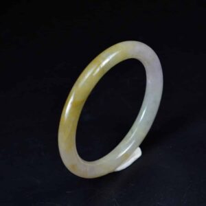 Yellow Natural Grade A Jadeite Jade Bangle Bracelet, Burmese (Myanmar) Gemstones, Jewelry 51mm BG01510003