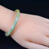 Jade bracelet, Grade A natural untreated Jadeite jade Myanmar, Jade Bangle green hand carved 52mm - Image 4