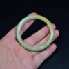 Jade bracelet, Grade A natural untreated Jadeite jade Myanmar, Jade Bangle green hand carved 52mm - Image 3