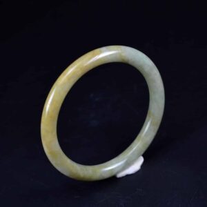 Jade bracelet, Grade A natural untreated Jadeite jade Myanmar, Jade Bangle green hand carved 52mm BG01520006