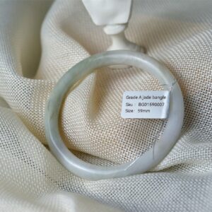 Chinese Authentic Untreated Genuine Jade Bangle Bracelet 59mm BG01590007