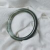 Green Chinese jade bangle, grade A jadeite gemstone bangle, Asian jewelry - Image 5